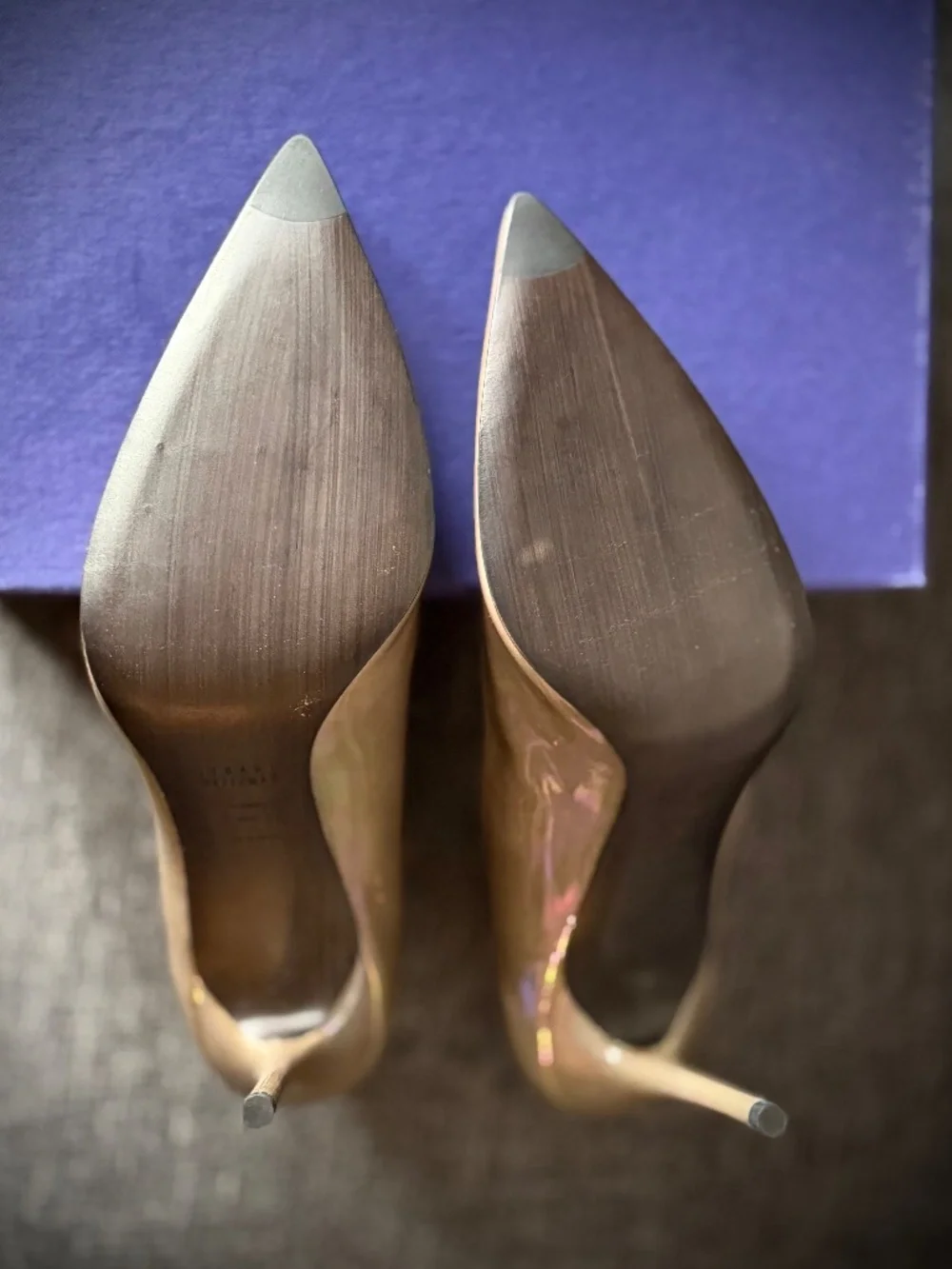 Stuart Weitzman |Flirt Cement Patent | size 12 | 105mm / 4.25 heel - Picture 5 of 9